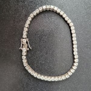 Sterling silver diamond bracelet